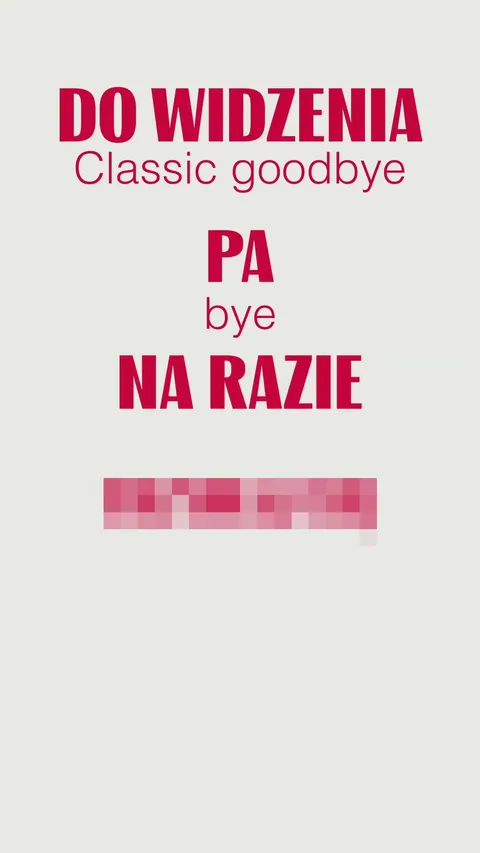How to say Goodbye in Polish?