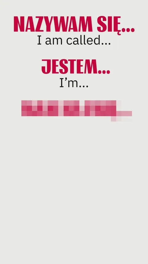 How to say my name is in Polish