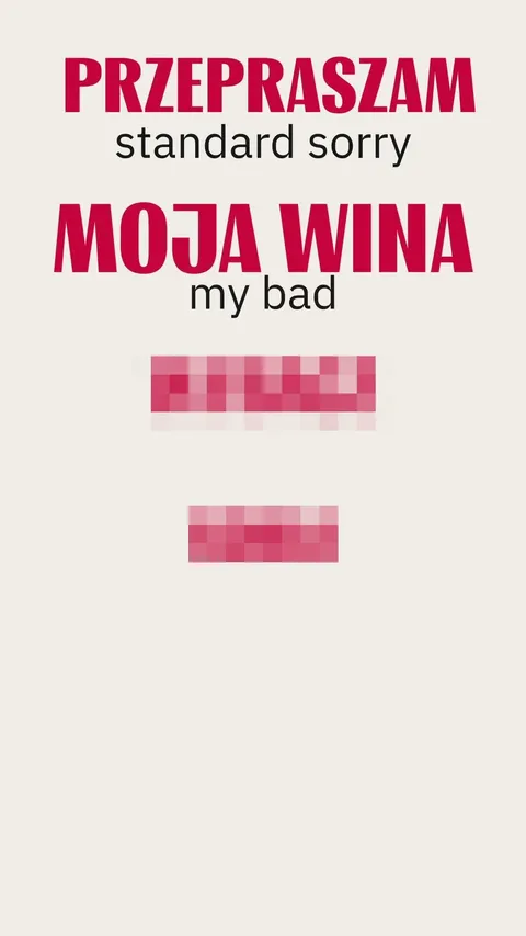 How to say sorry in Polish
