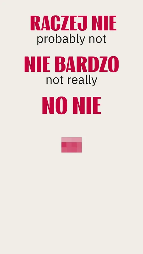 How to say no in Polish