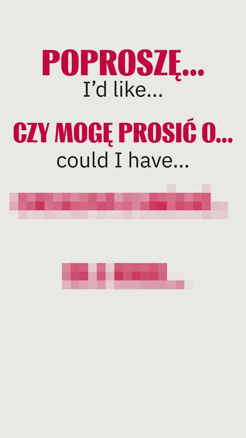 How to say I would like in Polish