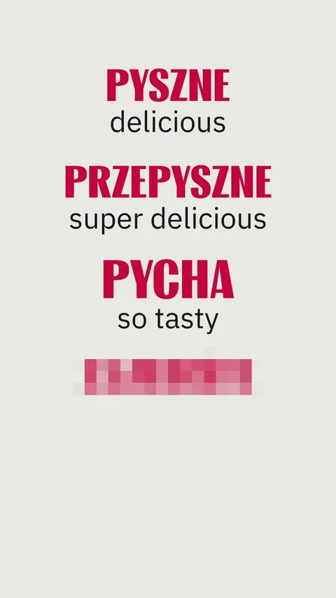 How to say delicious in Polish