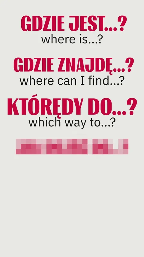 How to say where is... in Polish